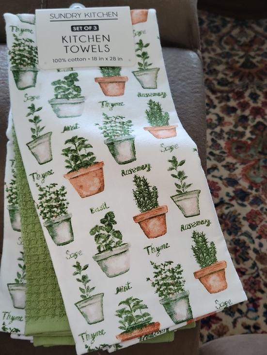 Sundry Other - Seasonings Kitchen Towel Set Of 3